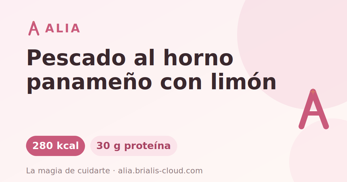 Pescado al horno panameño con limón