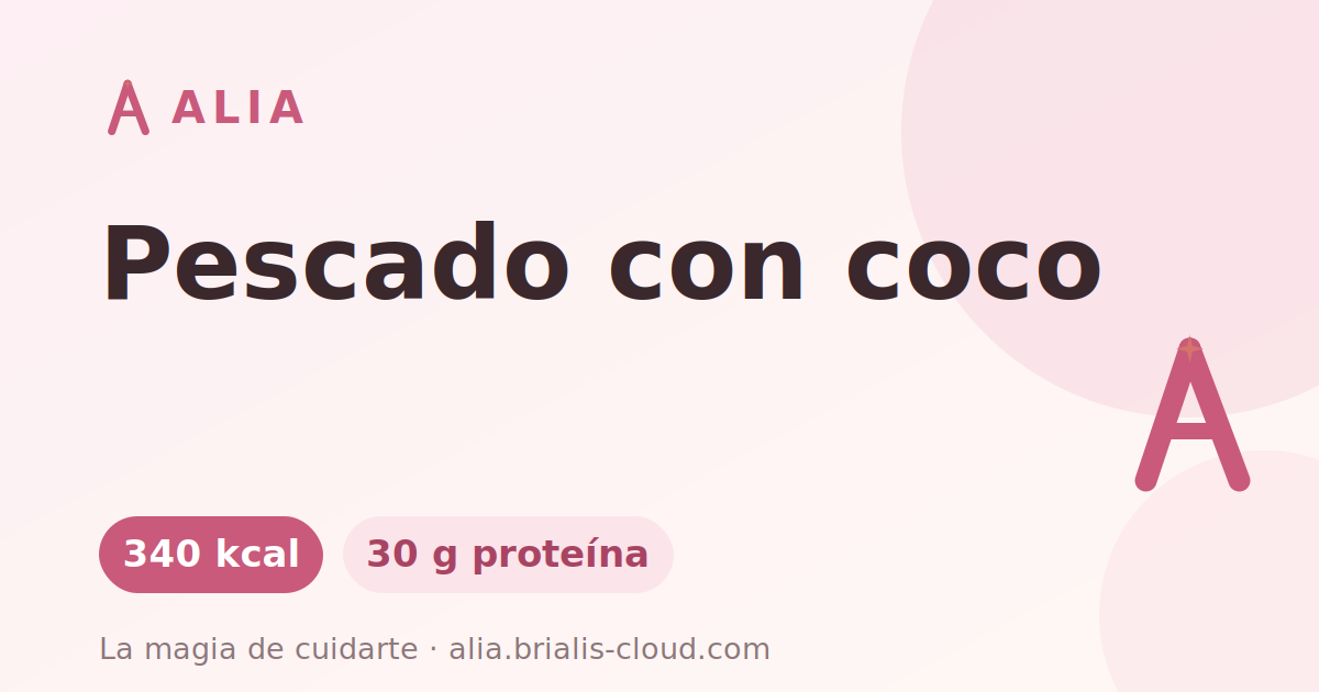Pescado con coco