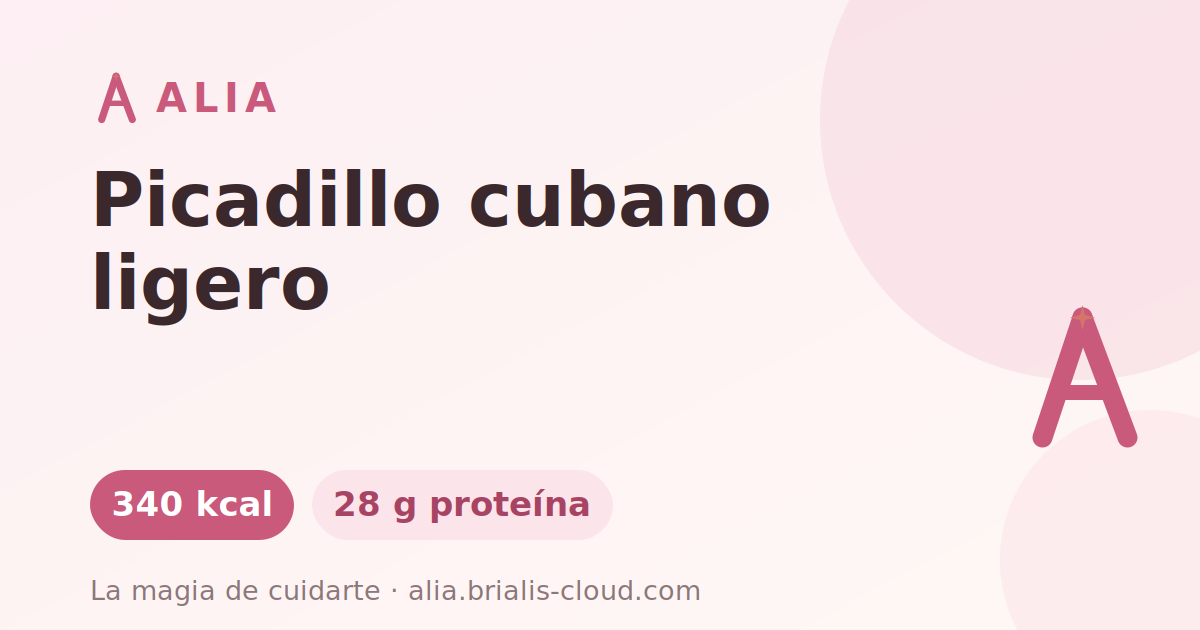 Picadillo cubano ligero