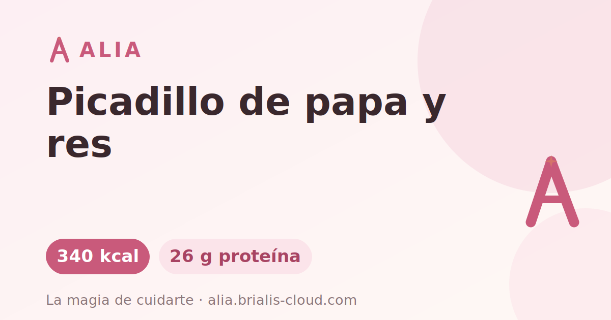 Picadillo de papa y res