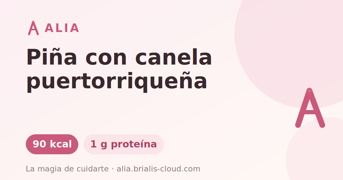 Piña con canela puertorriqueña
