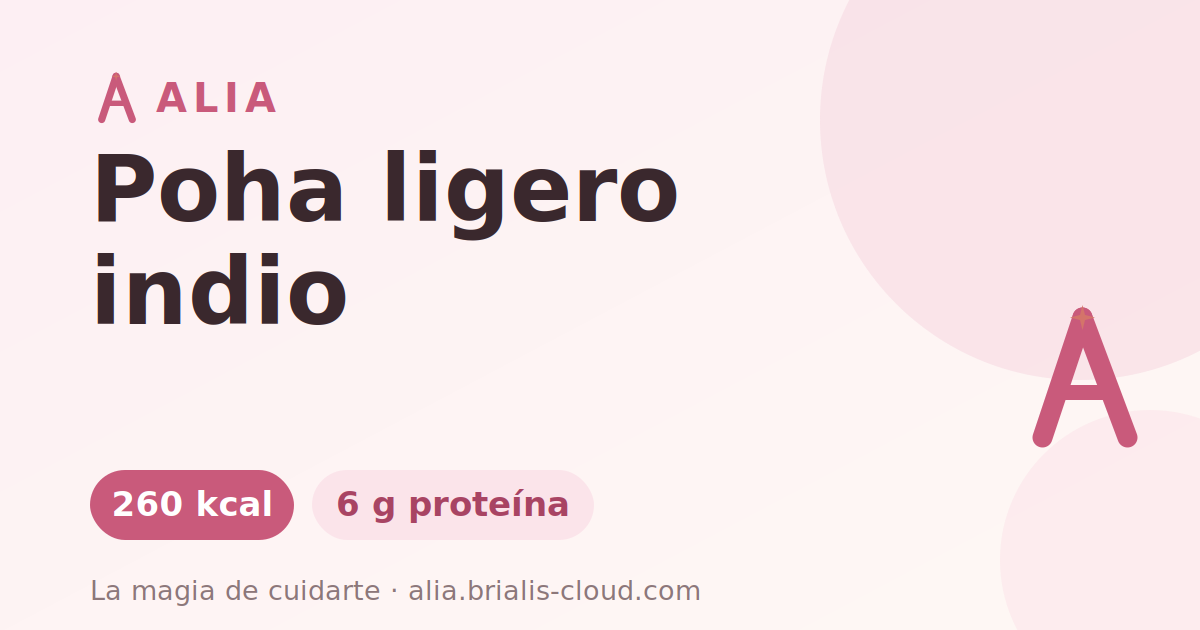 Poha ligero indio