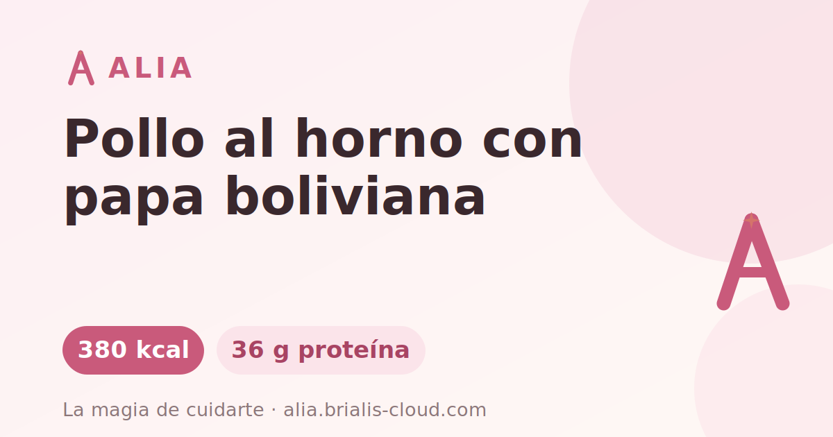 Pollo al horno con papa boliviana