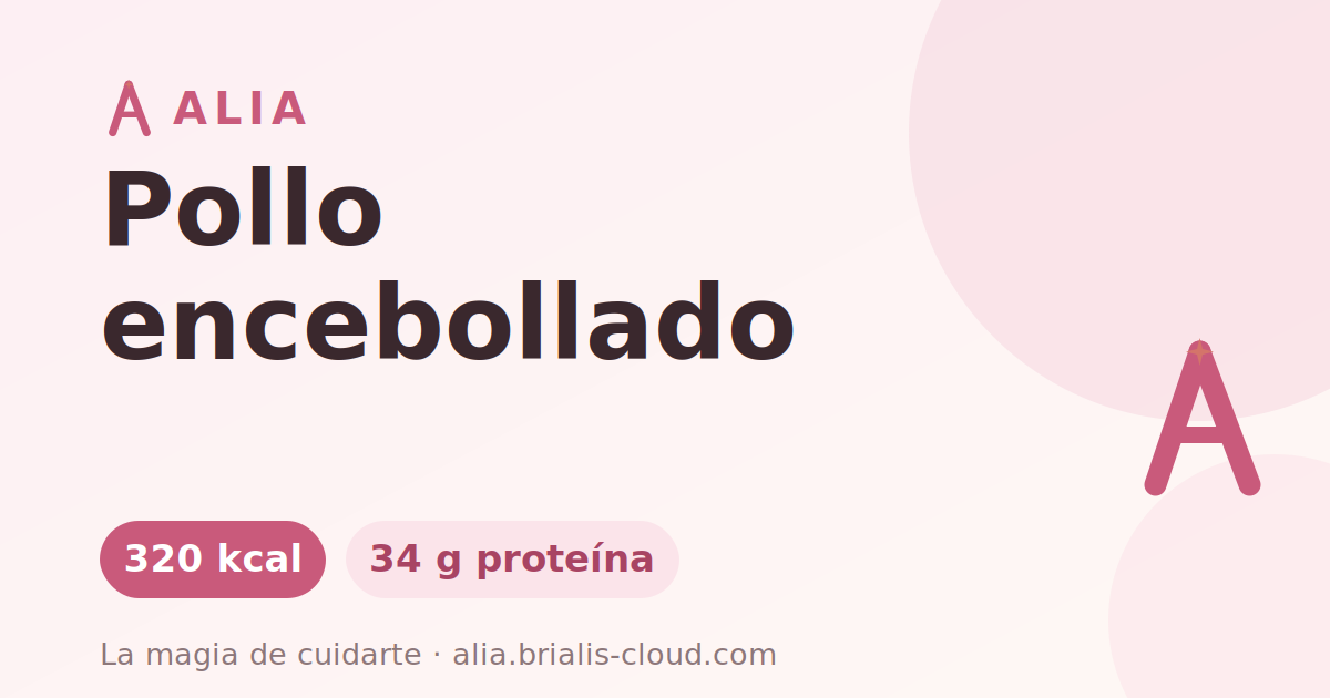 Pollo encebollado