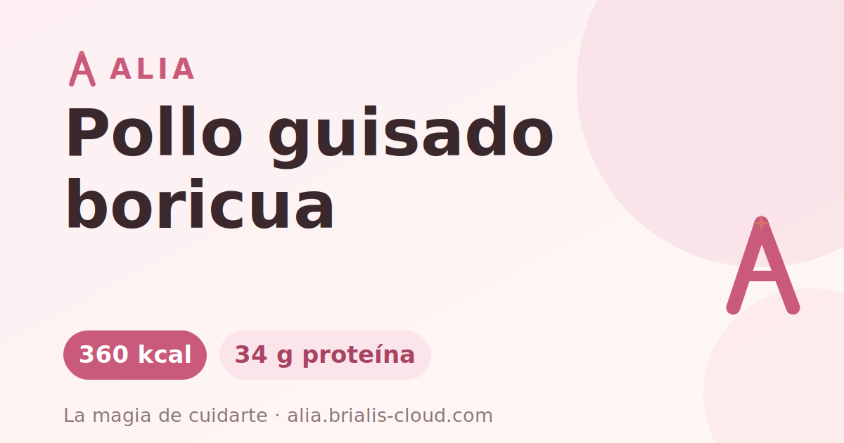 Pollo guisado boricua