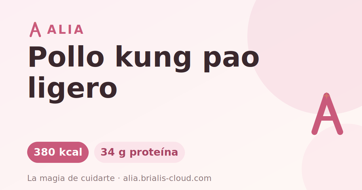 Pollo kung pao ligero
