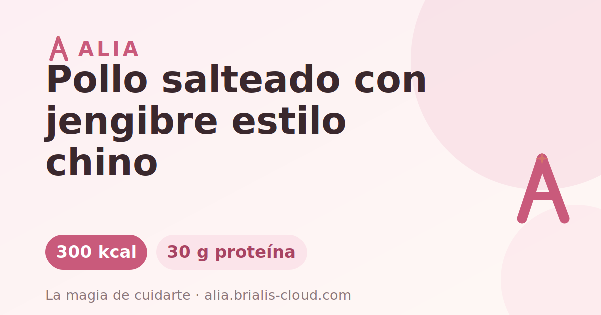 Pollo salteado con jengibre estilo chino