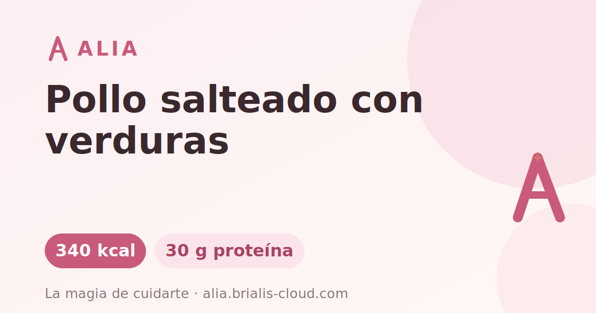 Pollo salteado con verduras