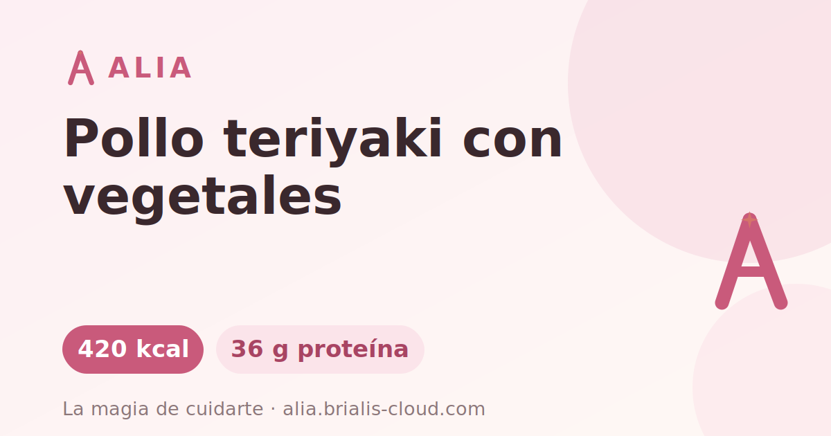 Pollo teriyaki con vegetales