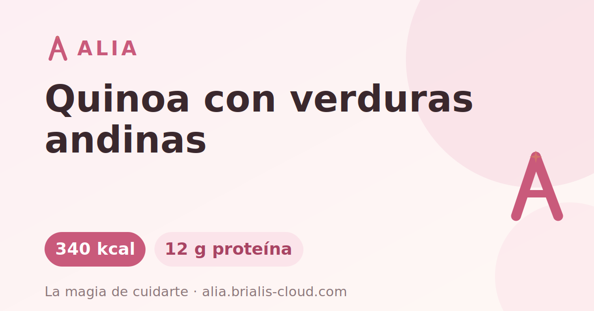 Quinoa con verduras andinas
