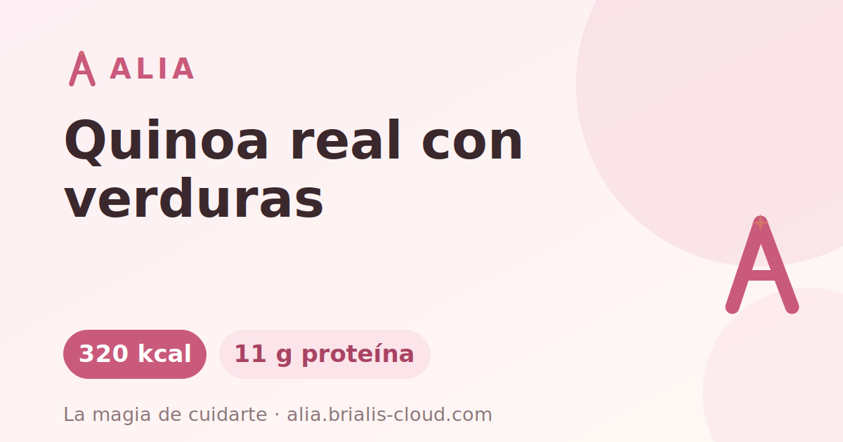 Quinoa real con verduras