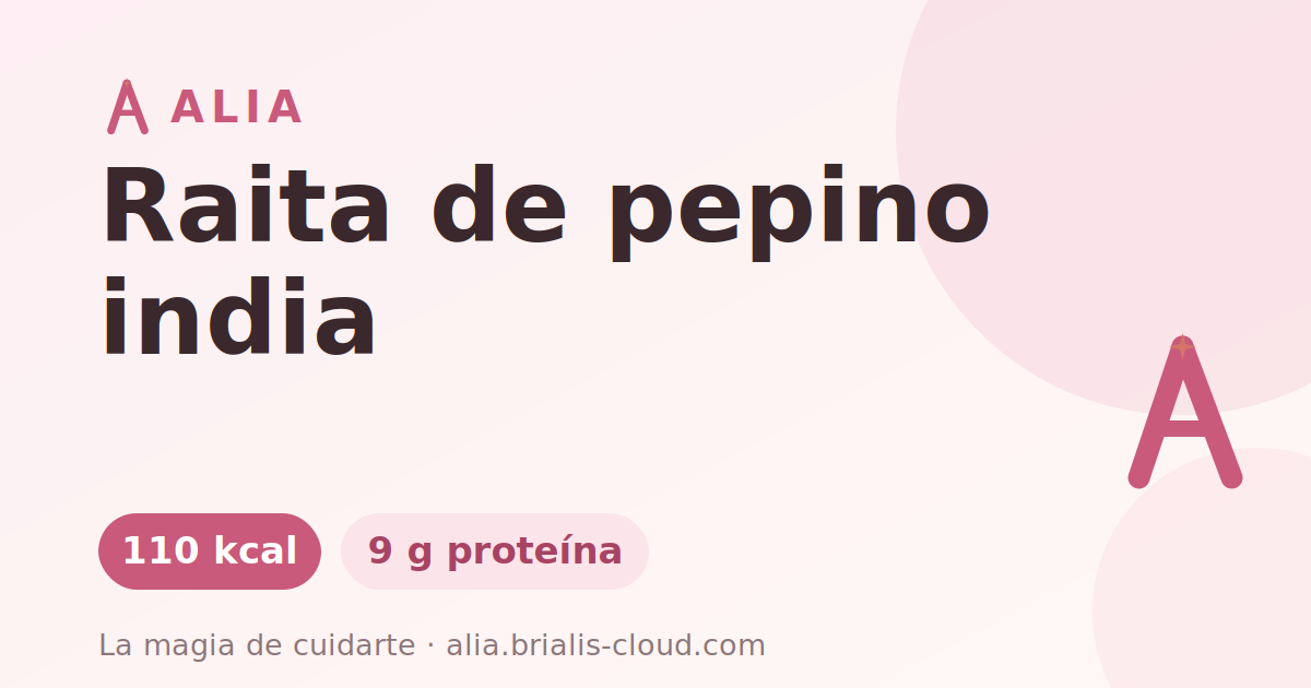 Raita de pepino india