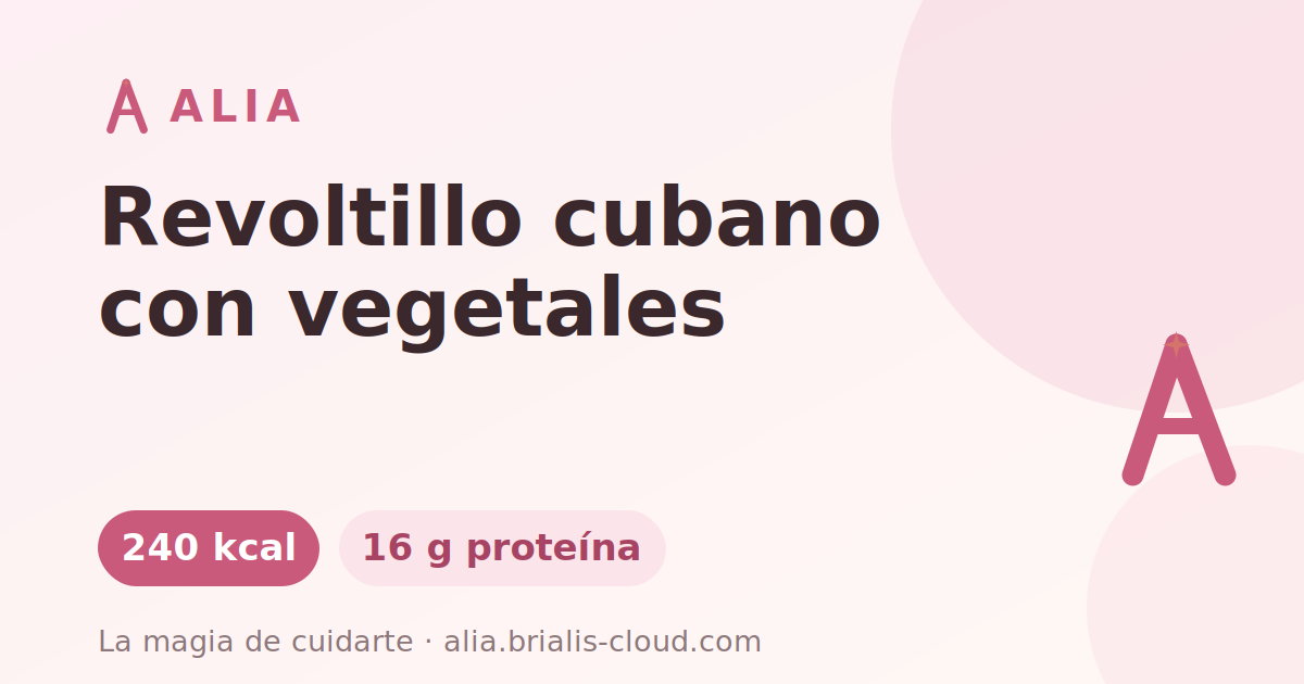 Revoltillo cubano con vegetales