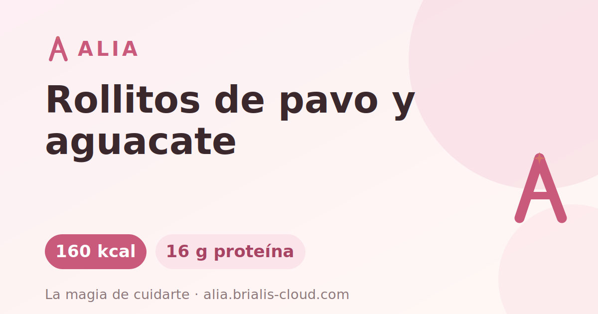 Rollitos de pavo y aguacate