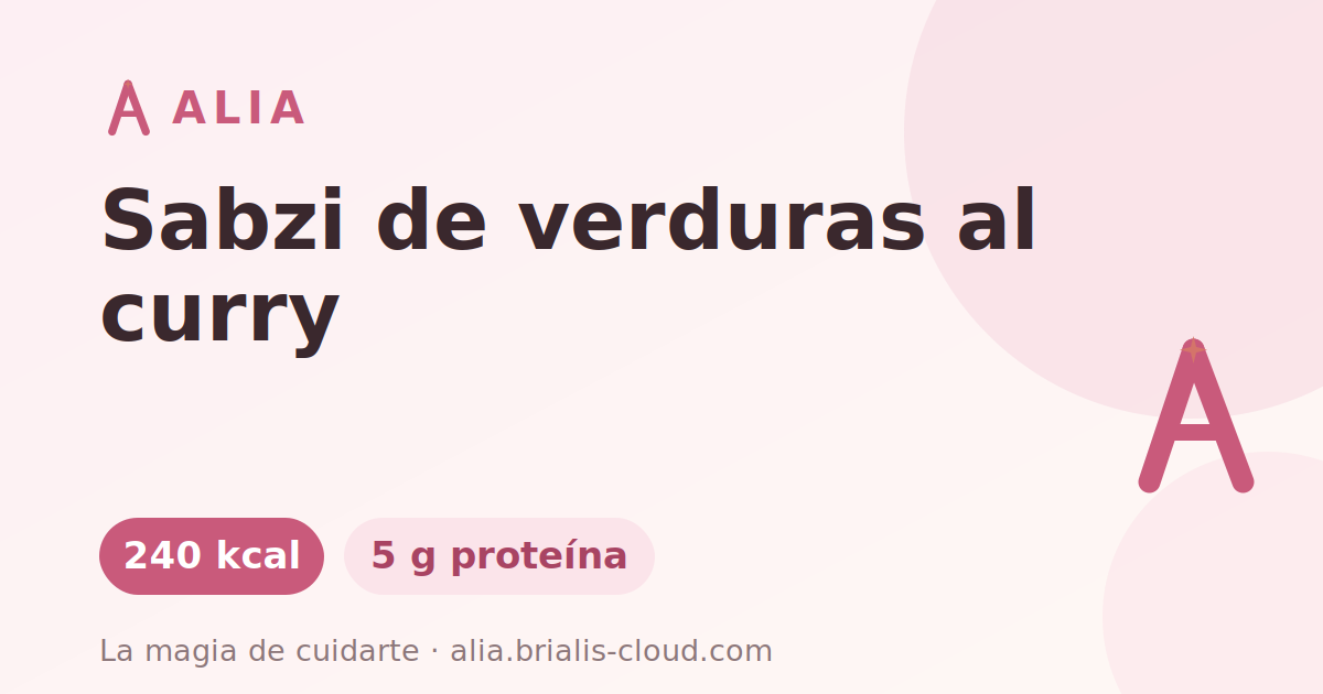 Sabzi de verduras al curry
