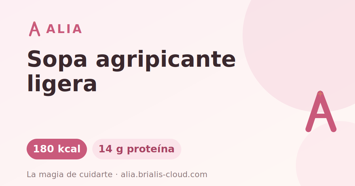 Sopa agripicante ligera