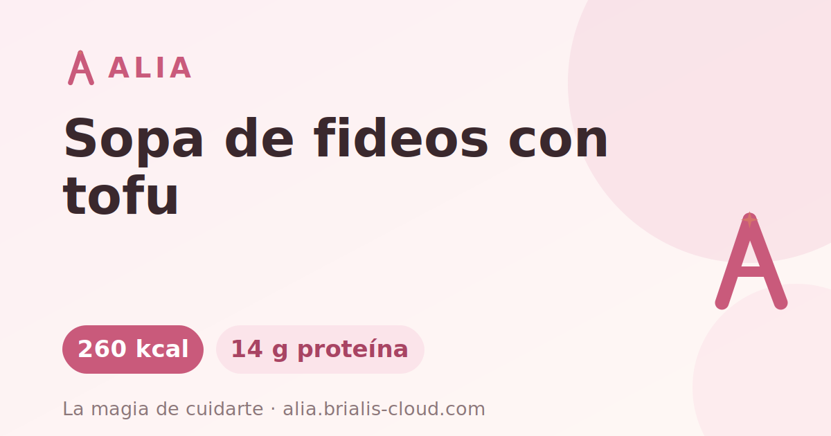 Sopa de fideos con tofu