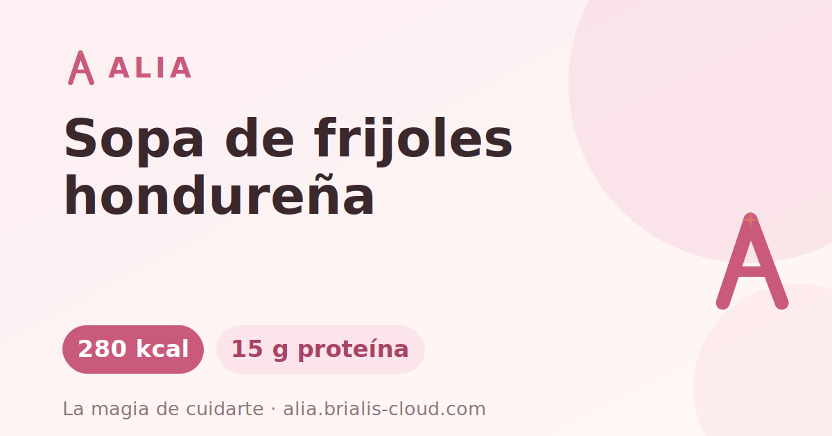 Sopa de frijoles hondureña