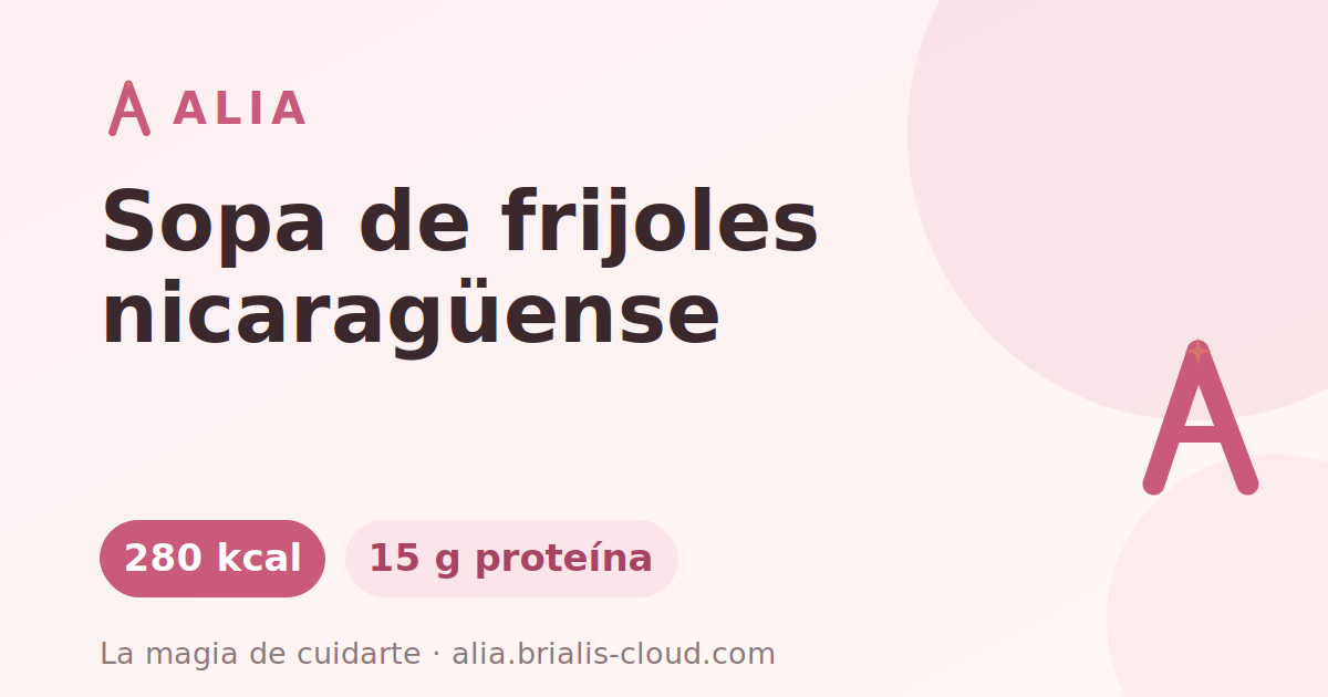 Sopa de frijoles nicaragüense