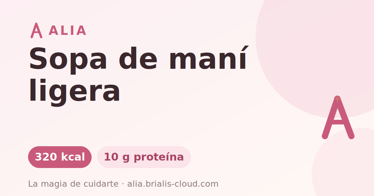 Sopa de maní ligera