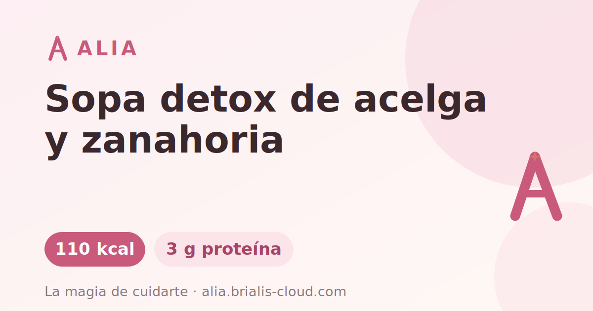 Sopa detox de acelga y zanahoria