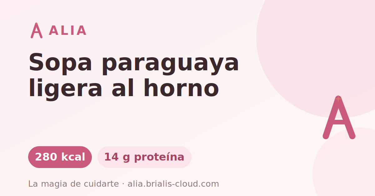 Sopa paraguaya ligera al horno