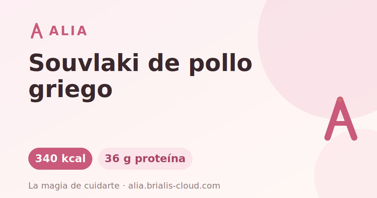 Souvlaki de pollo griego