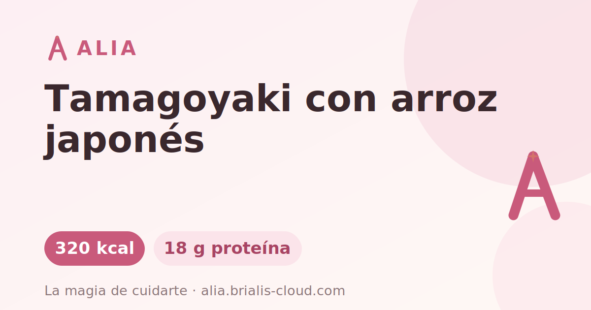 Tamagoyaki con arroz japonés