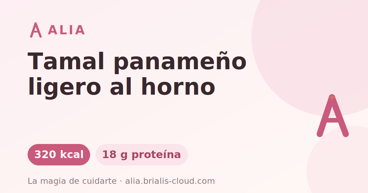 Tamal panameño ligero al horno