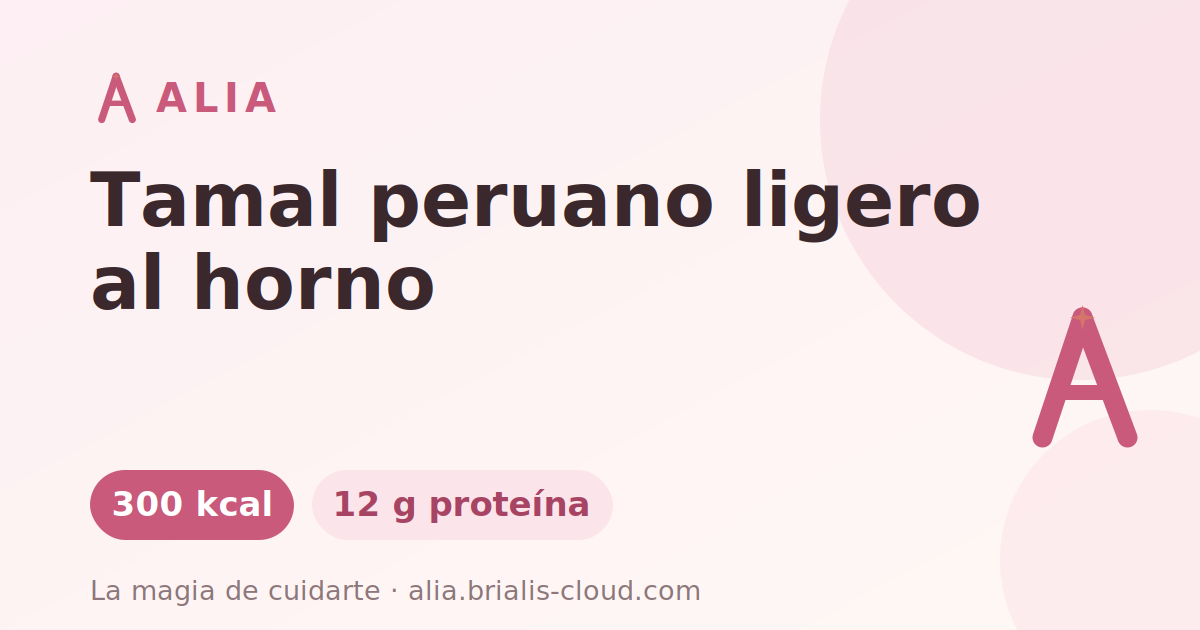 Tamal peruano ligero al horno