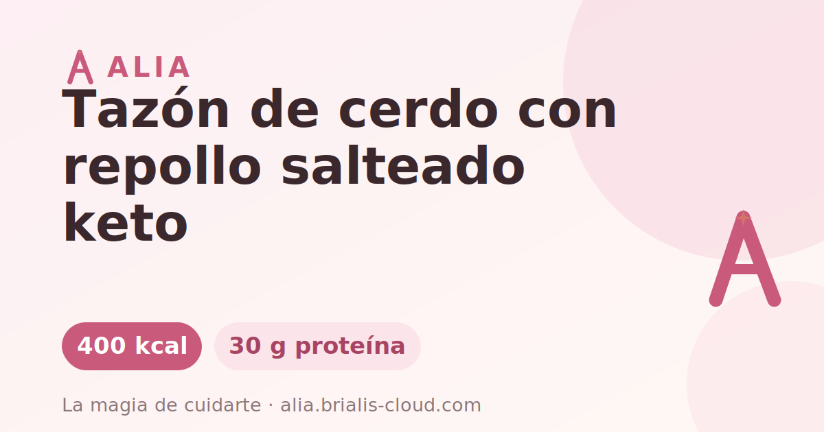 Tazón de cerdo con repollo salteado keto