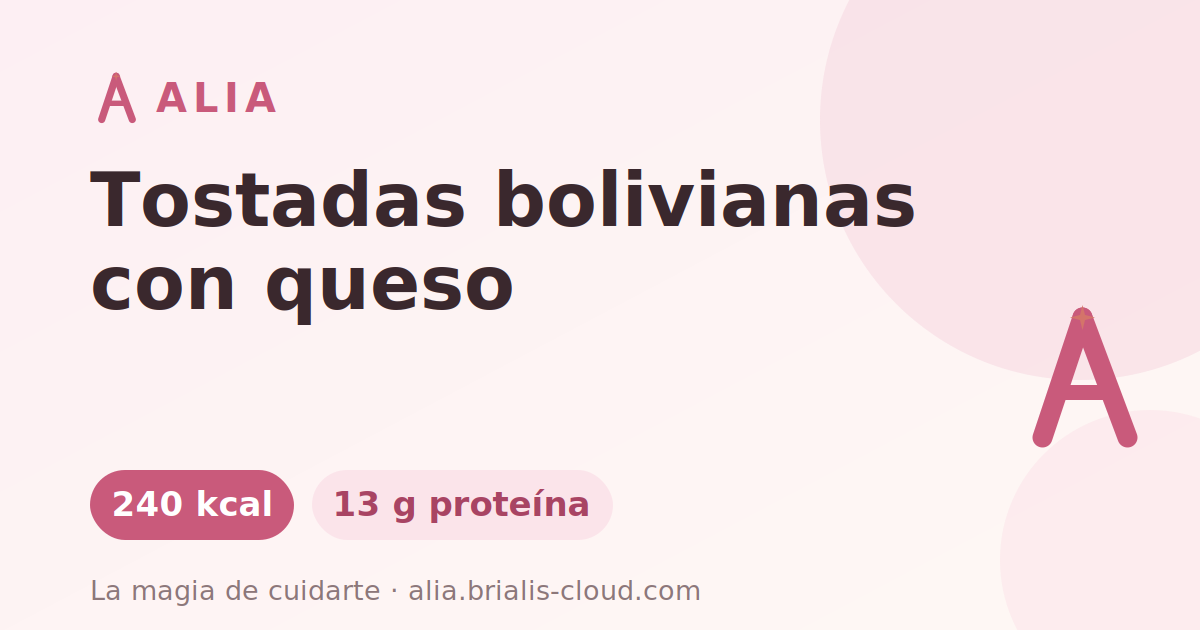 Tostadas bolivianas con queso