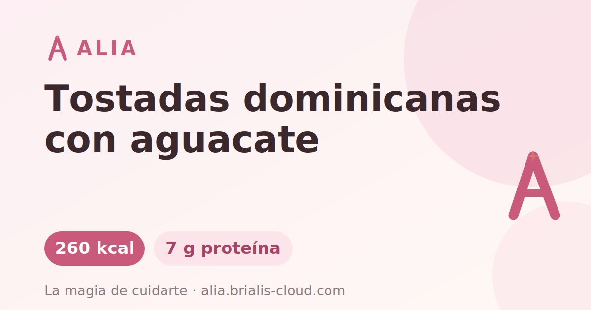 Tostadas dominicanas con aguacate