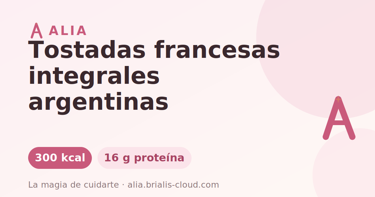 Tostadas francesas integrales argentinas