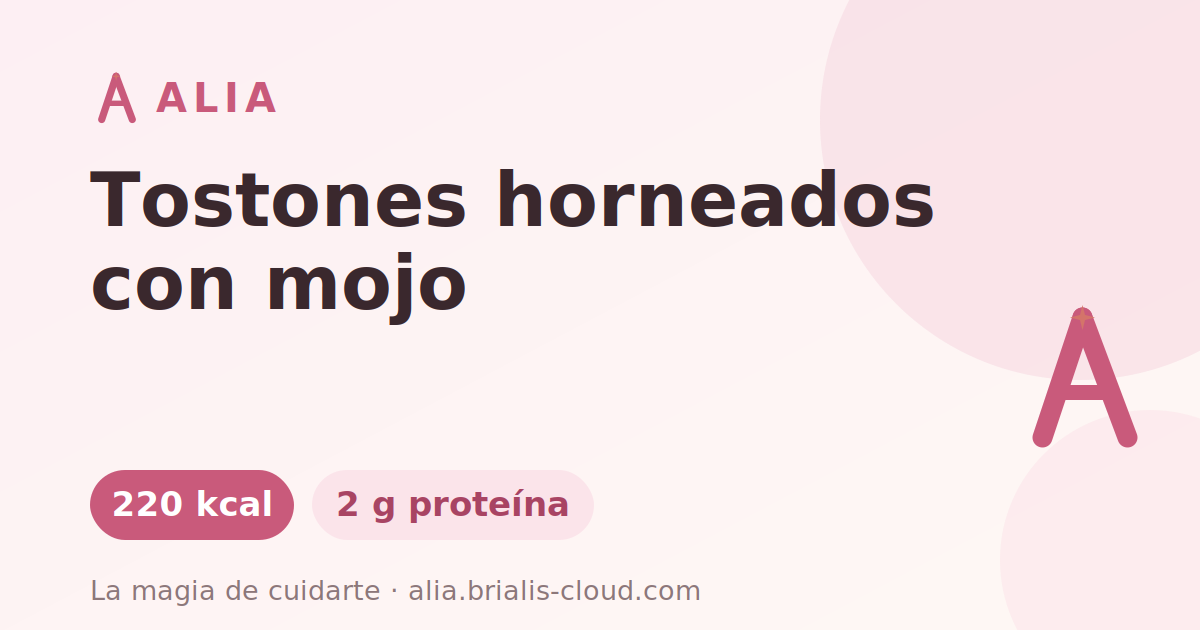 Tostones horneados con mojo