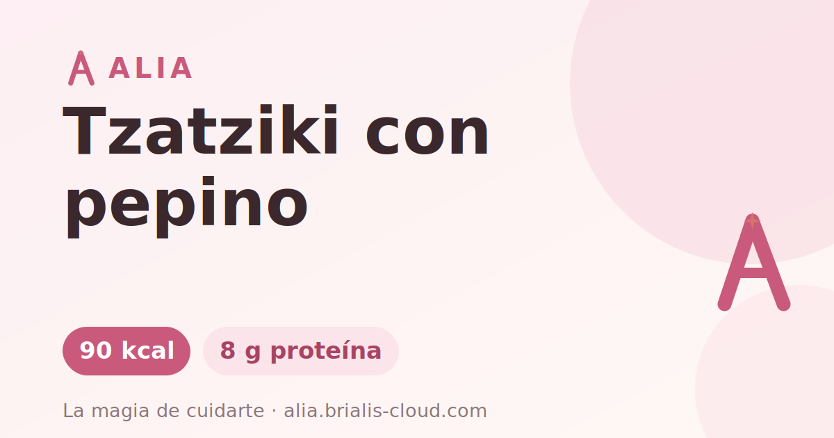 Tzatziki con pepino