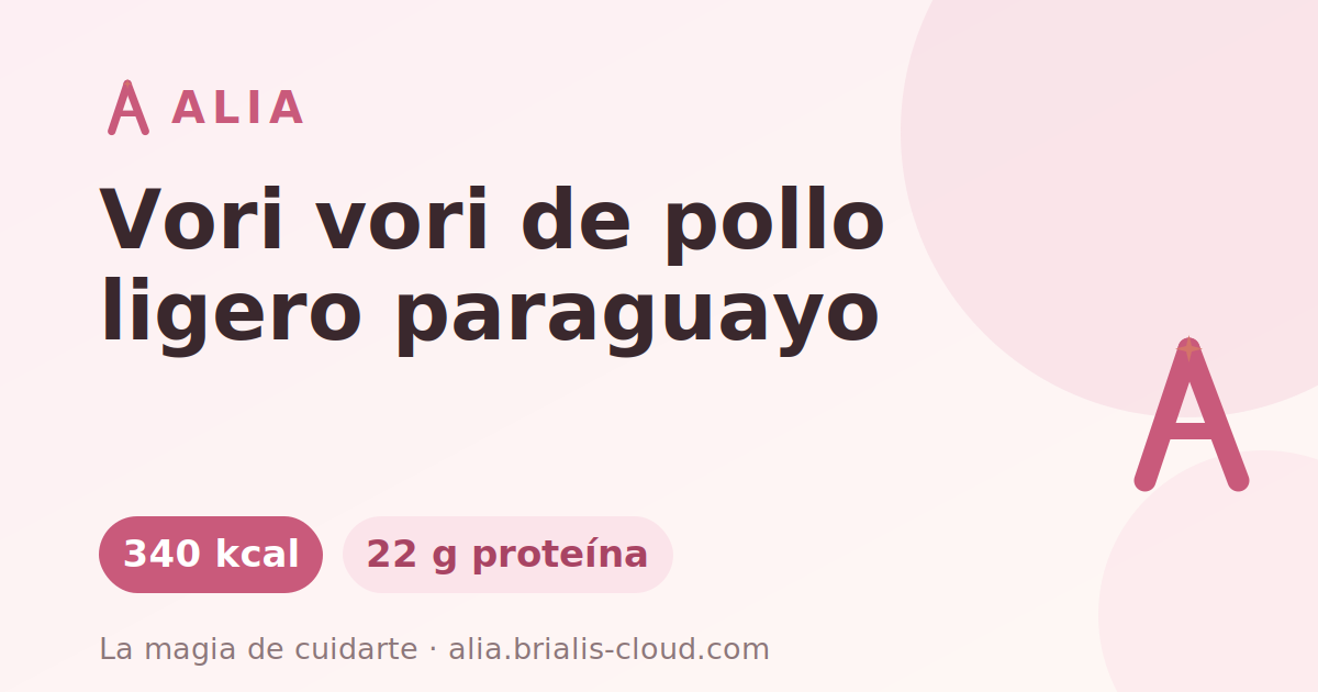 Vori vori de pollo ligero paraguayo