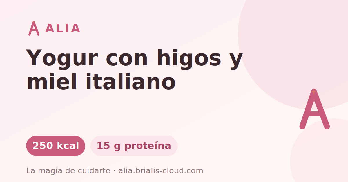 Yogur con higos y miel italiano