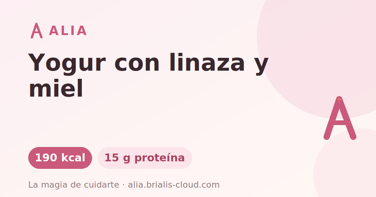 Yogur con linaza y miel