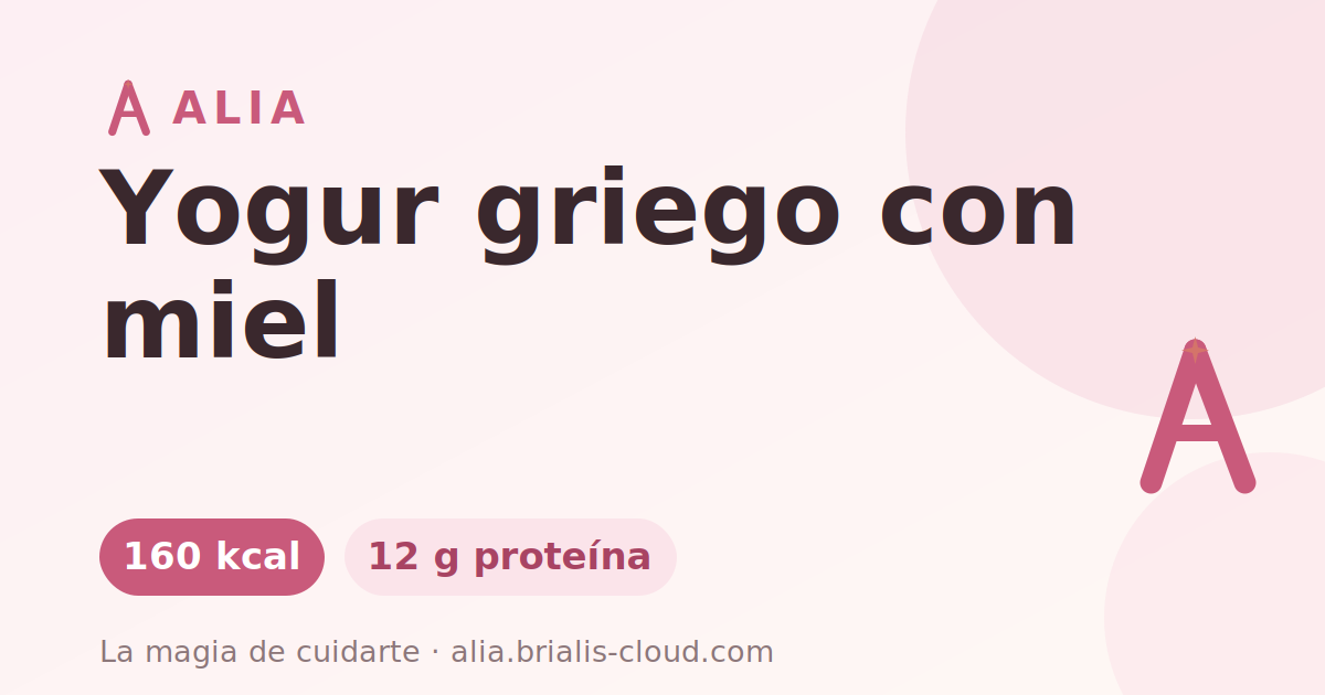 Yogur griego con miel