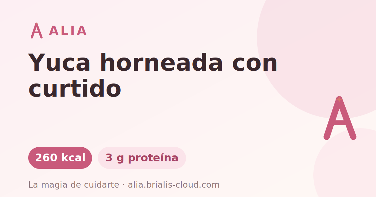 Yuca horneada con curtido